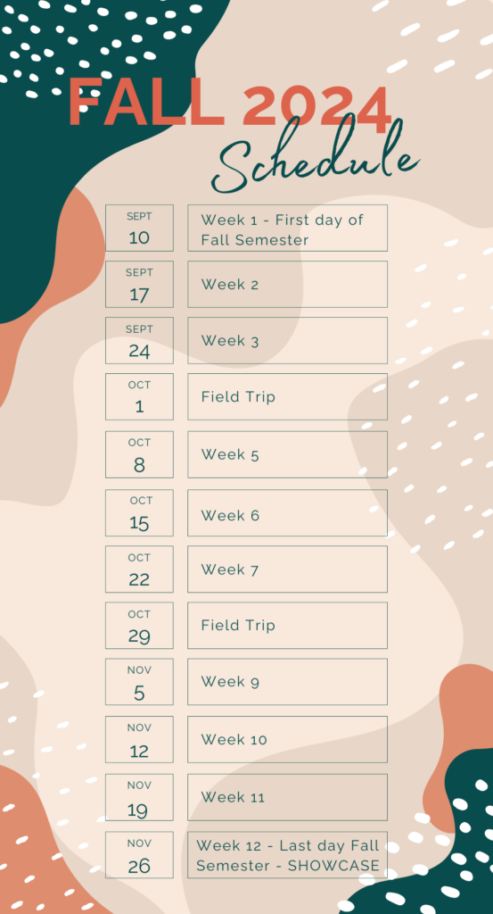 Fall Schedule 2024
